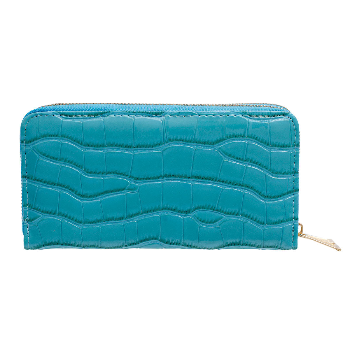 Aqua Croc Double Zipper Wallet