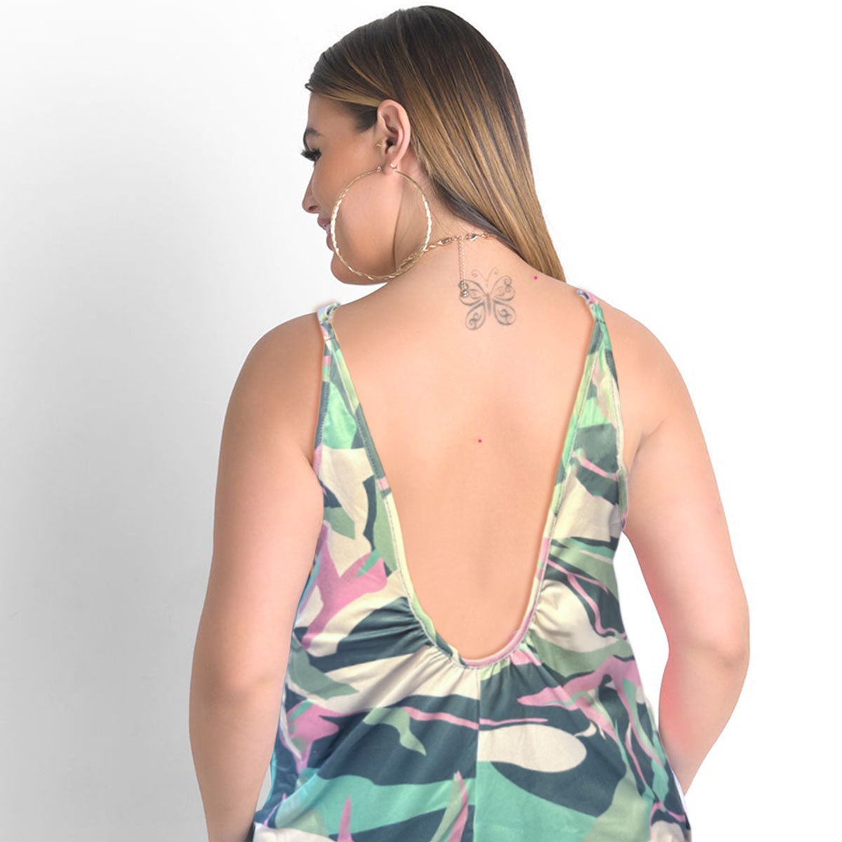 1XL Green Cami Romper