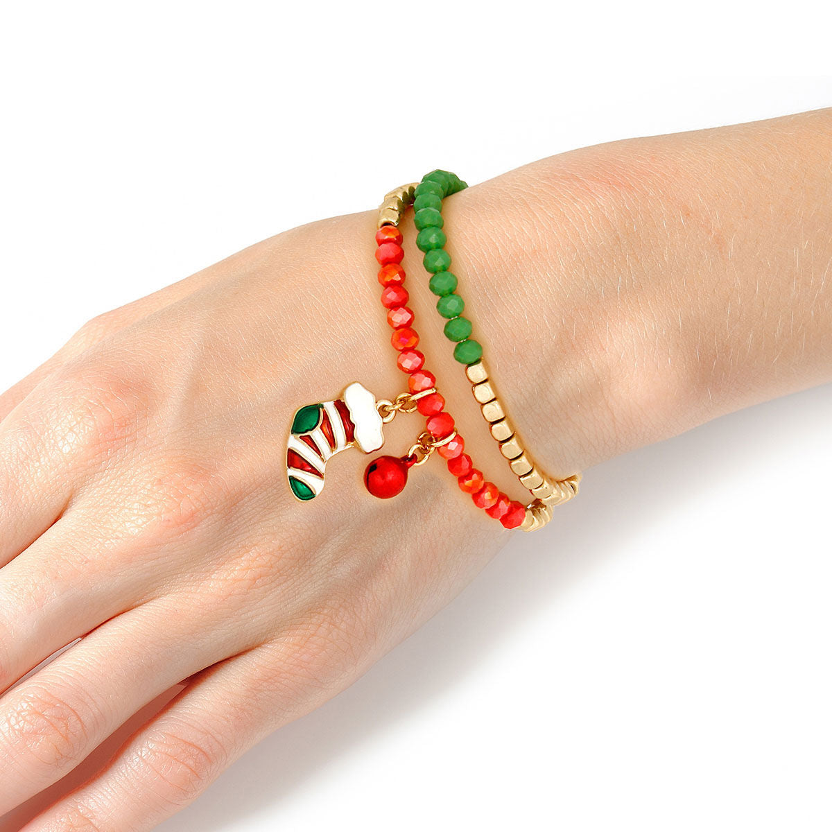 2 Pcs Xmas Stocking Bracelet